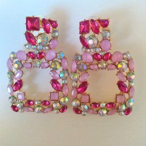Hot Pink Statement Earrings